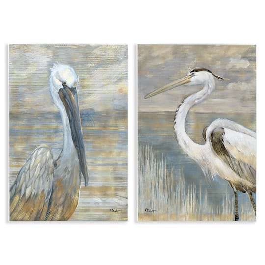 Stupell Industries Sea Birds Abstract Beach Wall Plaque Art